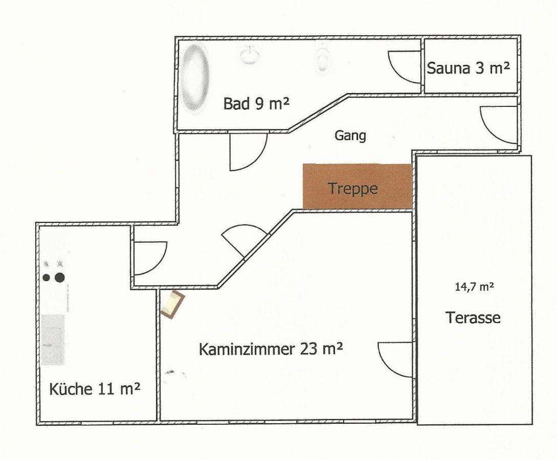 Saechsische-Schweiz-Ferienhaus-Wohnung-1-Mit-Elbblick-Sauna-Und-Kamin Konigstein an der Elbe Ngoại thất bức ảnh